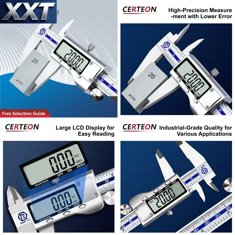 Digital Caliper 150Mm Stainless Steel - XXT Stainless Steel Digital Caliper LCD