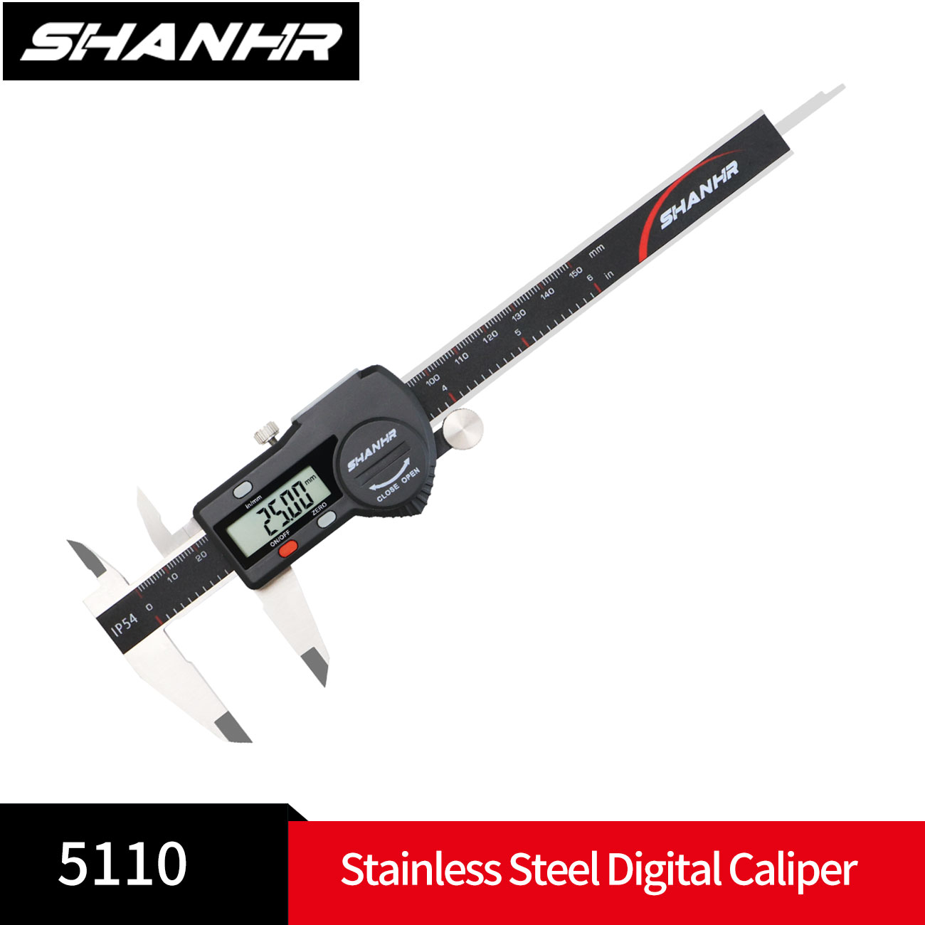 Digital Caliper 150Mm Stainless Steel - SHANHR IP54 150 mm Electronic Vernier