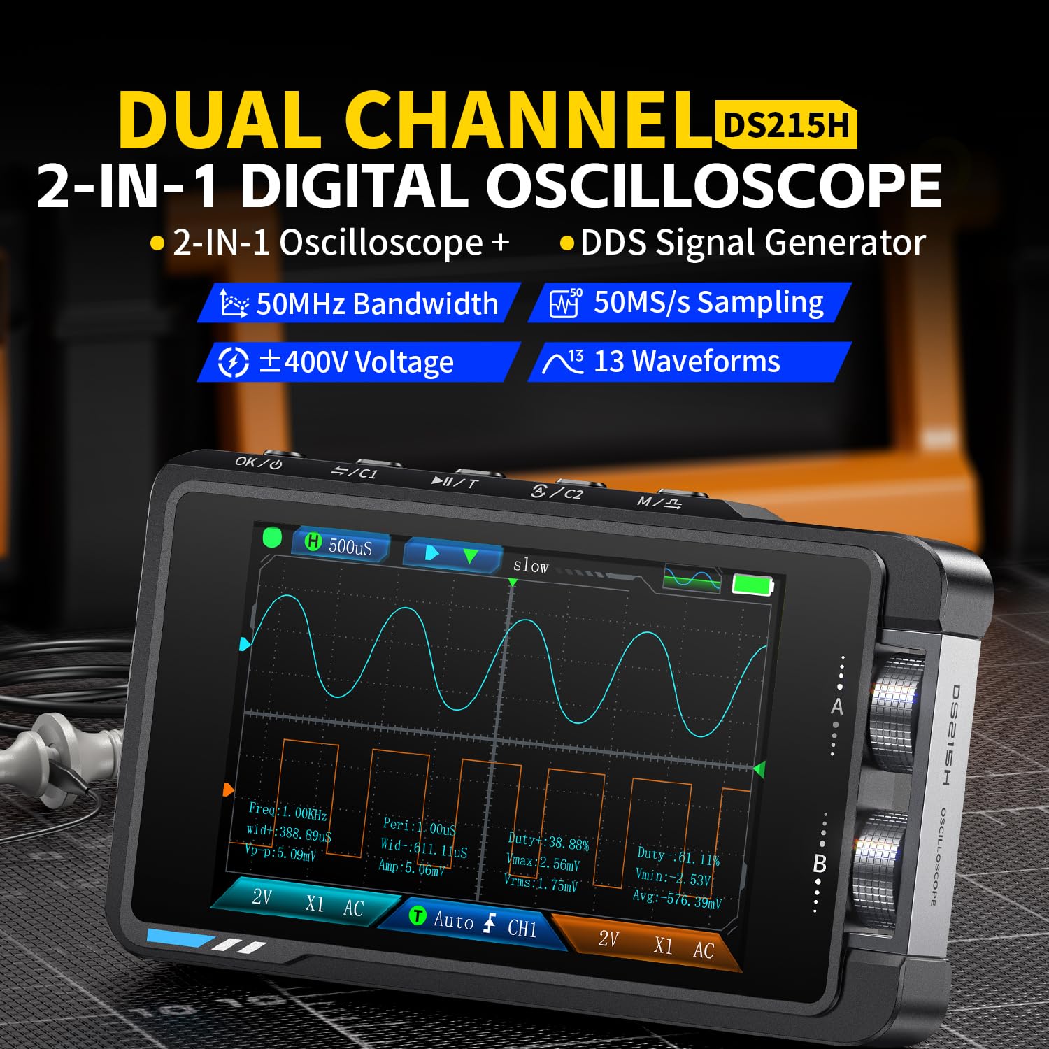 FNIRSI DS215H Digital Oscillos - Fnirsi Digital Oscilloscope Handheld recension och pris