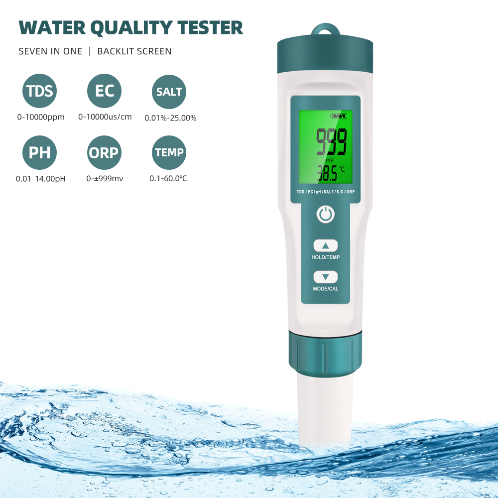 7 in 1 PH TDS EC ORP Salinity  - Ph Meter Digital Water Tester recension och pris