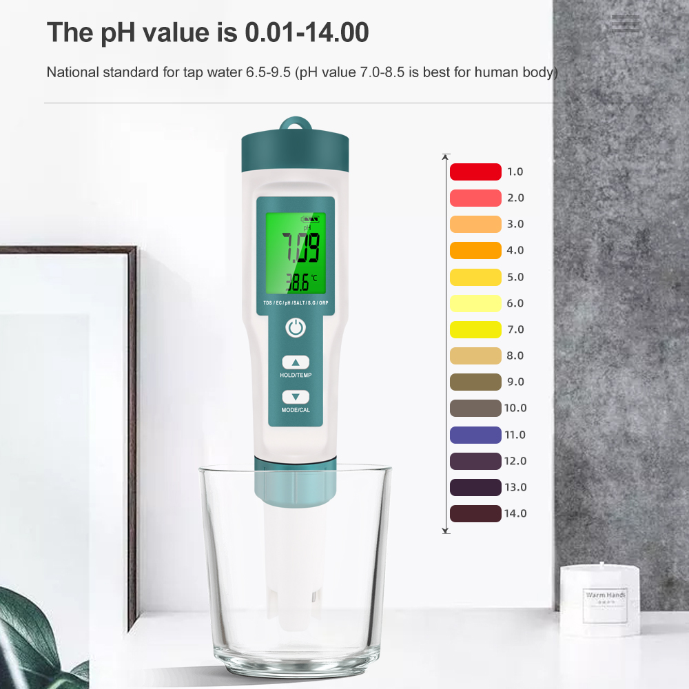 7 in 1 PH TDS EC ORP Salinity  - Ph Meter Digital Water Tester recension och pris