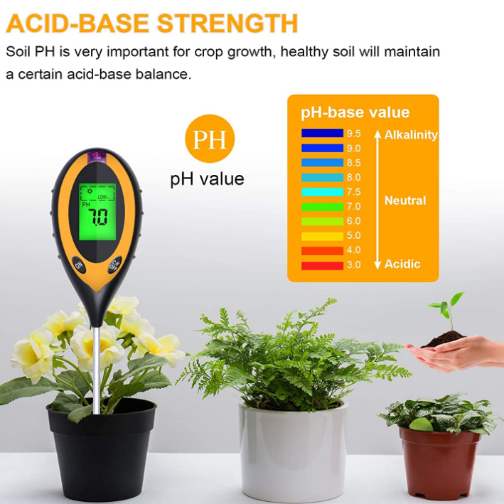 4 in 1 PH Light Temp Moisture  - Ph Meter Digital Water Tester recension och pris