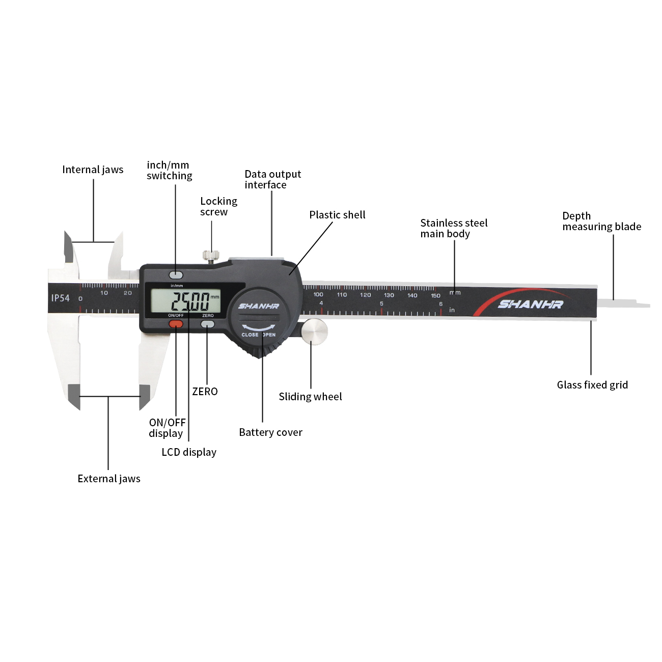 SHANHR IP54 150 mm Electronic  - Digital Caliper 150Mm Stainless Steel recension och pris