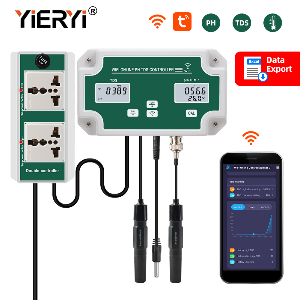 Yieryi New WIFI Smart Aquarium - Ph Meter Digital Water Tester recension och pris