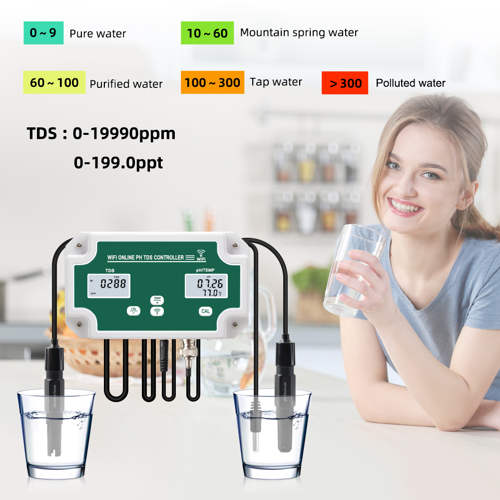 Yieryi New WIFI Smart Aquarium - Ph Meter Digital Water Tester recension och pris